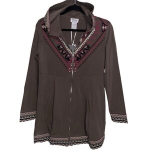 Monroe & Main Jacket Womens Medium Hooded Zip Aztec Southwestern Boho Cowgirl